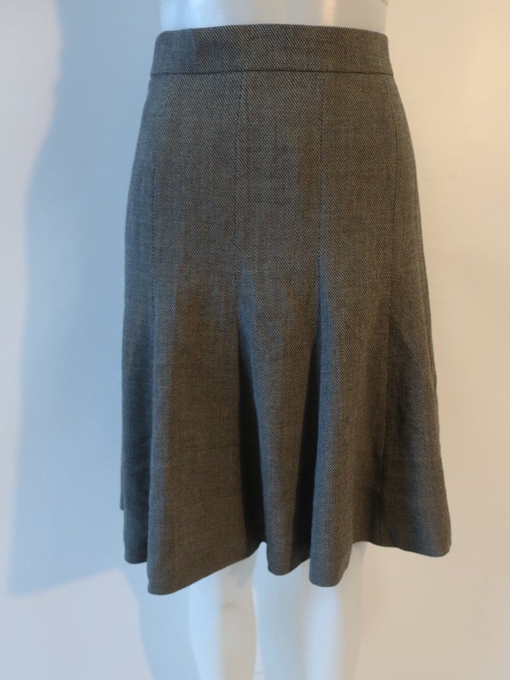 Womens Escada by Margaretha Ley (Item-178) Black Taupe Wool Blend Skirt 42 US/L